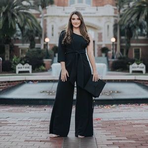 Black One-Shoulder Jumpsuit